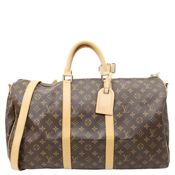 Louis Vuitton  Keepall 45 Bandouliere Monogram Canvas Travel Bag Brown - Picture 1 of 12